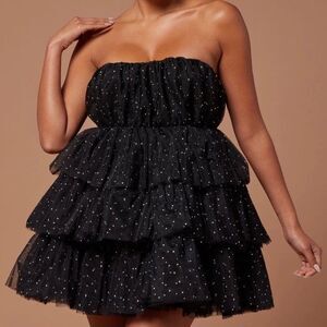 Isabel Tulle Glitter Mini Dress from Fashion Nova XS